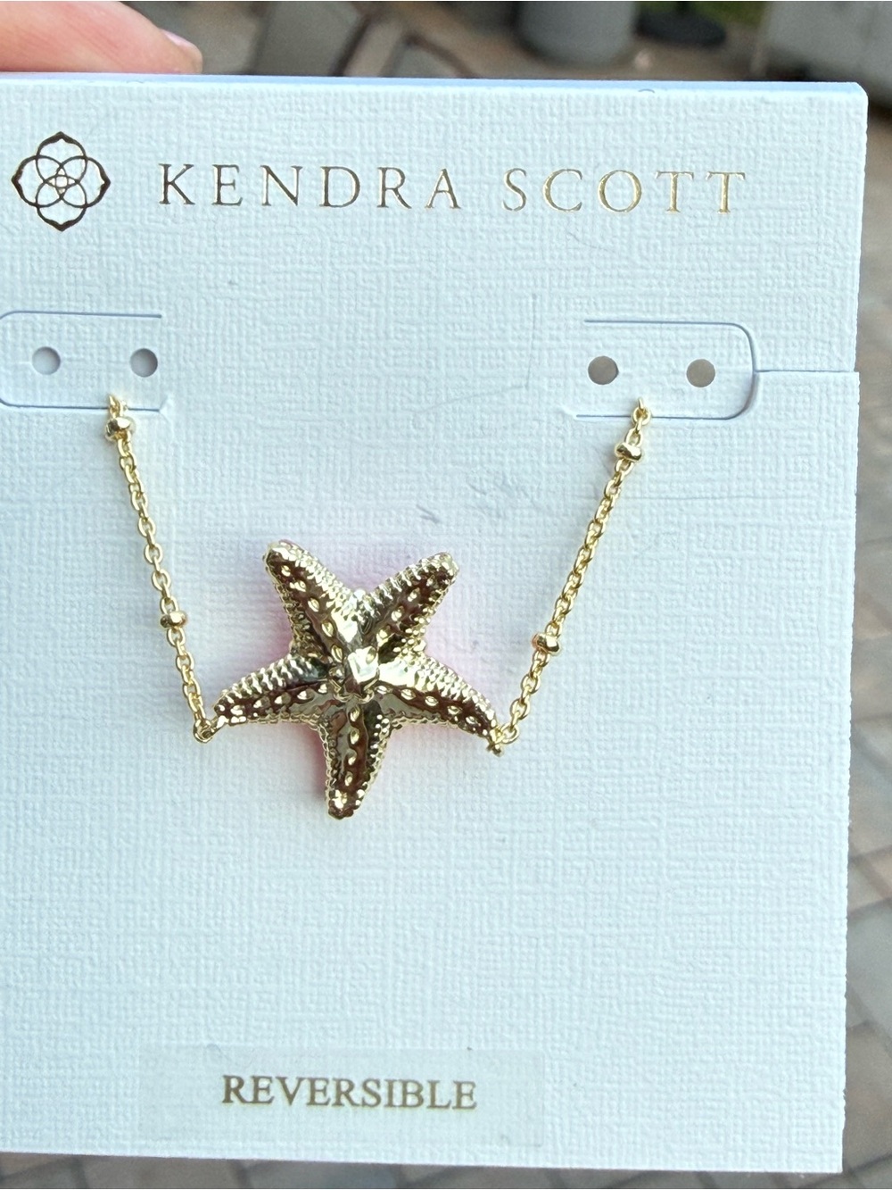 NWT- Kendra Scott Parker Starfish Gold Necklace - Picture 2 of 5